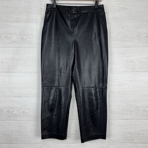 Aritzia Babaton Faux Leather Cropped Pull On Pants‎ Women 12 Black Command